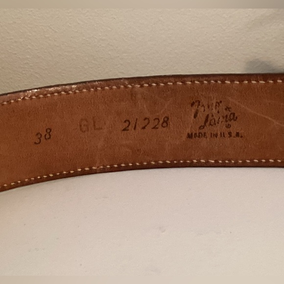 Tony Lama Leather Belt - Tan Brown Made in USA - Picture 5 of 9